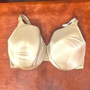 CACIQUE 44H Women Bra Plus Size Underwire Tan 4 Row Hooks New